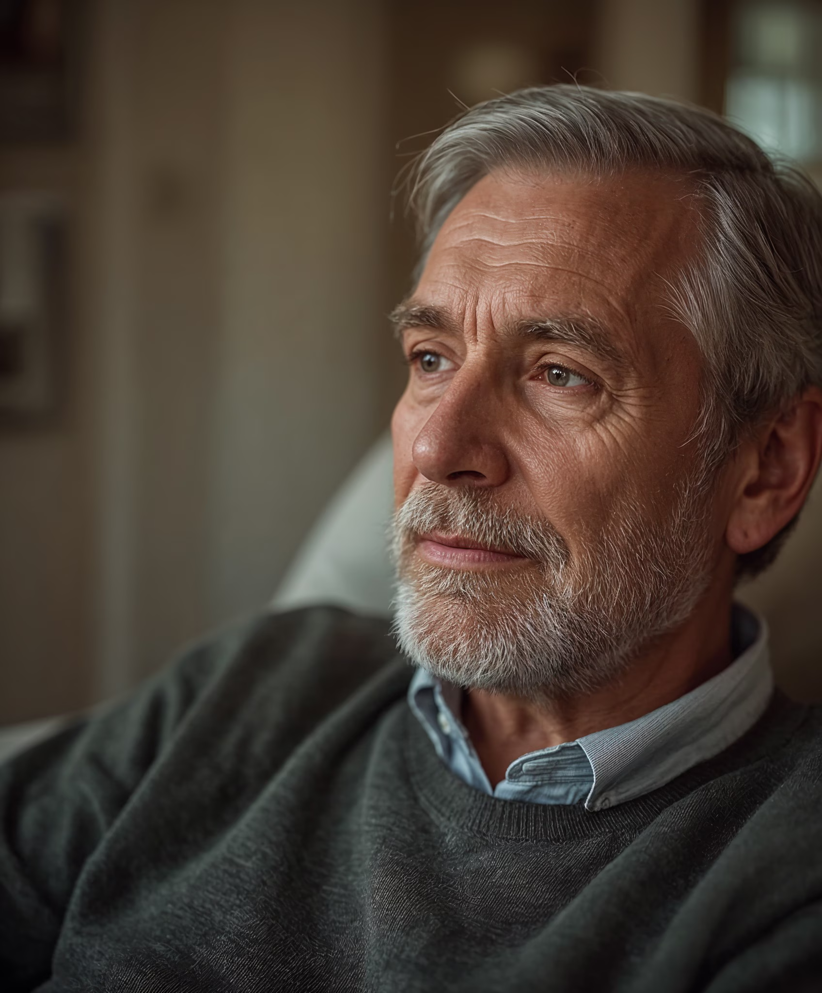 Portrait of a man at home, representing the people SimpalUK connects